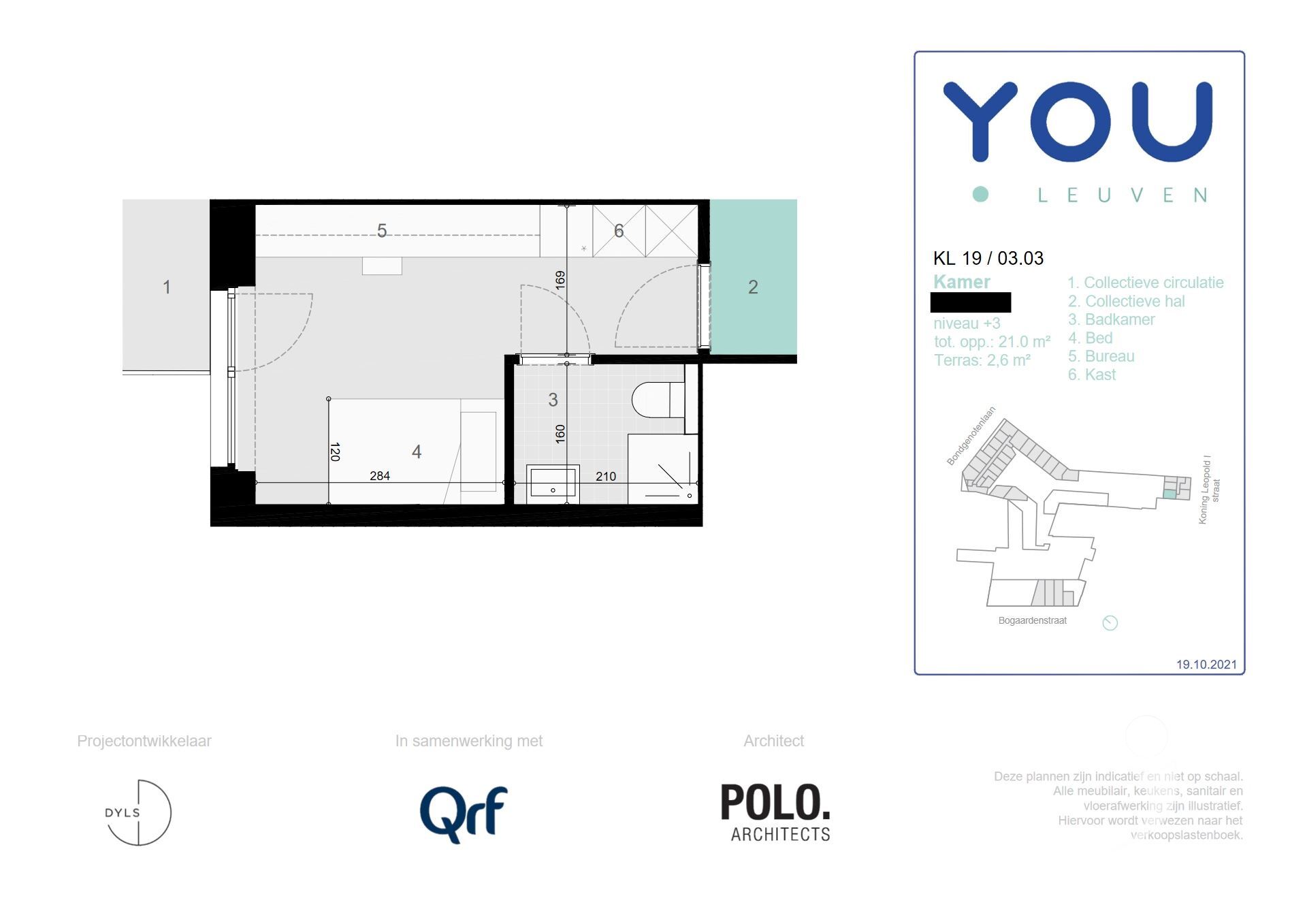 Dorm room for rent in LEUVEN