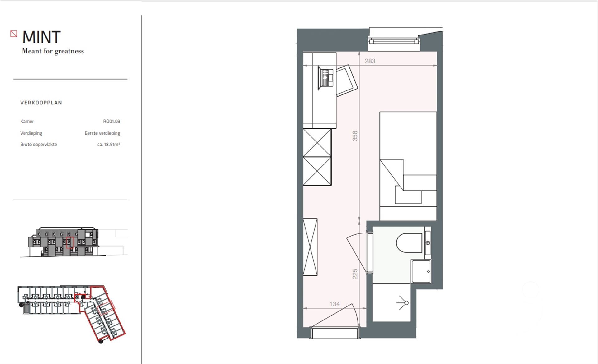 Dorm room for sale in LEUVEN