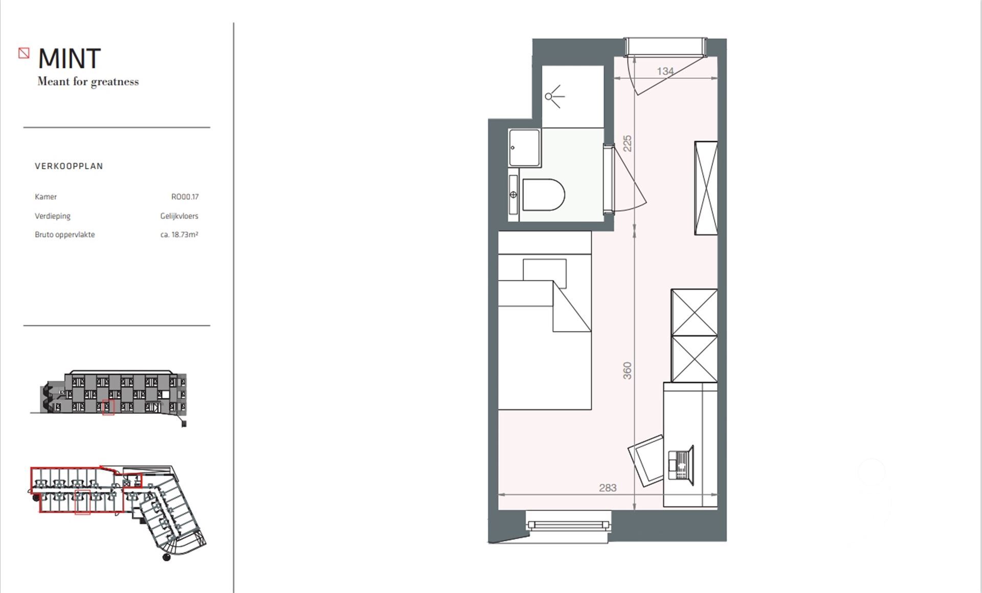 Dorm room for sale in LEUVEN