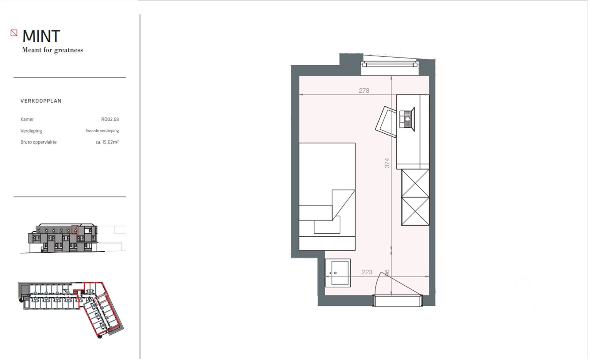 Dorm room for sale in LEUVEN